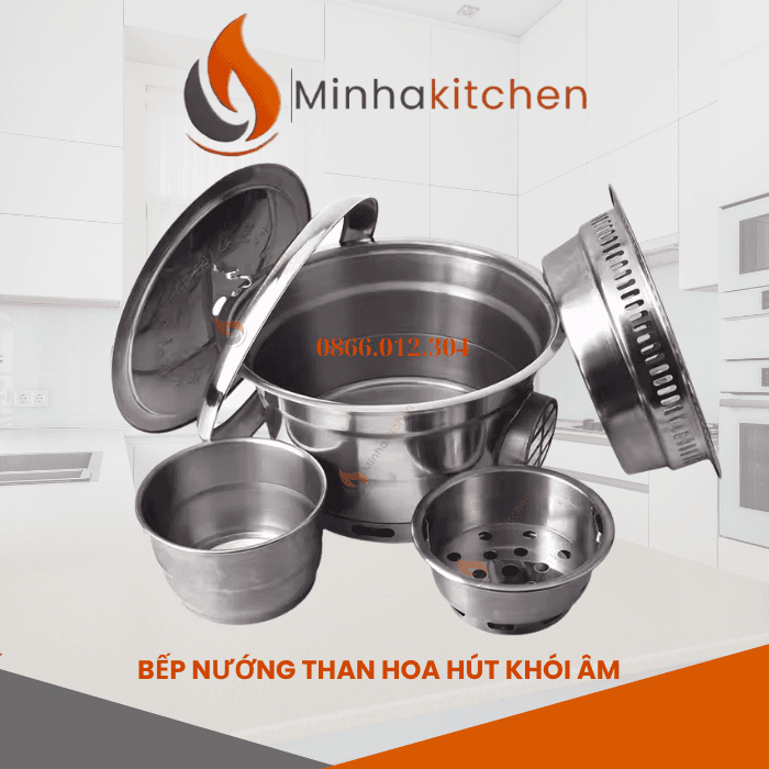Kinh doanh ẩm thực BBQ theo phong cách Hàn Quốc đang là xu hướng phát triển mạnh mẽ và mang lại nguồn lợi nhuận khổng lồ. Tuy nhiên, để giữ chân thực khách giữa hàng trăm thương hiệu đối thủ, việc tạo ra một không gian ẩm thực sang trọng, sạch sẽ và hoàn toàn không có khói mùi là yếu tố tiên quyết. Khách hàng ngày nay đi ăn đồ nướng không chỉ đòi hỏi thịt ngon, mà còn yêu cầu một không gian thoáng đãng để thoải mái check-in và trò chuyện mà không lo quần áo, đầu tóc bị bám mùi khó chịu. Chính vì vậy, bếp nướng than hoa hút dưới nhà hàng nướng Hàn Quốc (bếp nướng âm bàn hút dưới) đã trở thành tiêu chuẩn vàng trong thiết kế thi công quán nướng không khói hiện đại. Bài viết này sẽ phân tích chi tiết cấu tạo, nguyên lý và những lưu ý đắt giá giúp các chủ đầu tư tối ưu hóa hệ thống này.