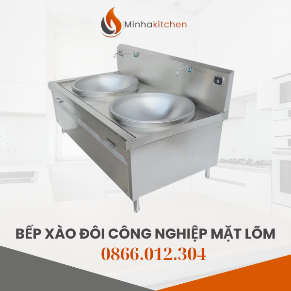 Trong không gian bếp nhà hàng, khách sạn hay bếp ăn tập thể, việc sở hữu một thiết bị nấu nướng công suất lớn, bền bỉ và tiết kiệm chi phí là vô cùng quan trọng. Một trong những sản phẩm được các chủ bếp lựa chọn hàng đầu hiện nay chính là bếp xào đôi công nghiệp mặt lõm. Vậy mua bếp xào đôi công nghiệp mặt lõm giá bao nhiêu tại Hà Nội? Tại sao dòng bếp này lại được ưa chuộng đến vậy? Hãy cùng Minhakitchen tìm hiểu chi tiết trong bài viết dưới đây.