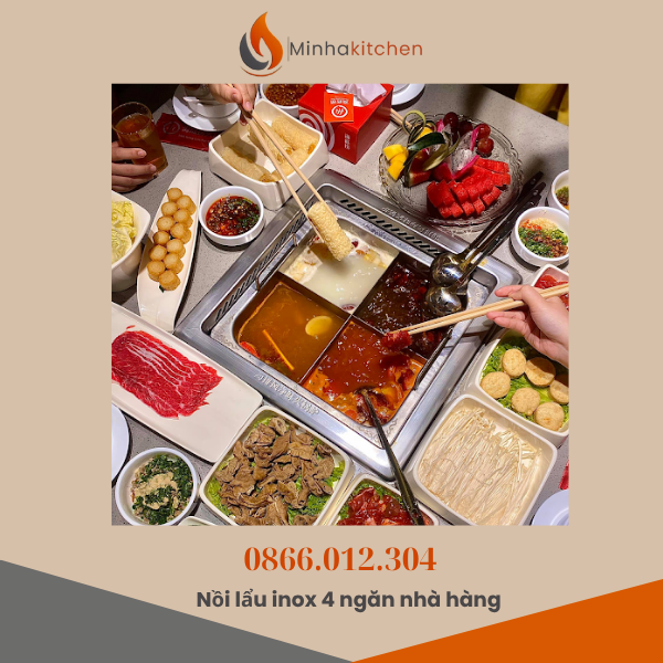Trong thế giới ẩm thực phong phú và không ngừng đổi mới, lẩu 4 vị đang trở thành xu hướng bùng nổ tại các nhà hàng và quán ăn hiện đại. Với sự đa dạng trong khẩu vị và nhu cầu cá nhân hóa món ăn, mô hình lẩu chia nhiều ngăn đang “làm mưa làm gió” tại các thành phố lớn, đặc biệt là Hà Nội – nơi hội tụ tinh hoa ẩm thực ba miền. Vậy lẩu 4 vị là gì? Và làm thế nào để lựa chọn nồi lẩu 4 ngăn Trung Hoa chất lượng cao với giá tốt? Hãy cùng Minhakitchen khám phá ngay trong bài viết dưới đây.