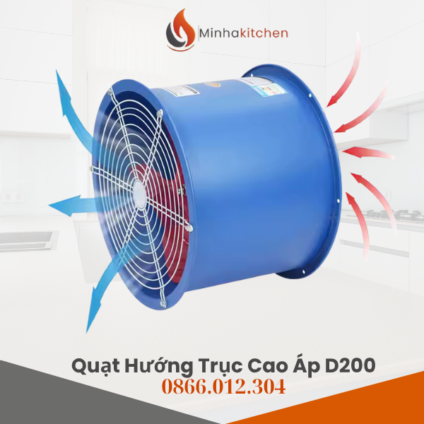 Giới thiệu về Quạt hướng trục phi 200 Trong các hệ thống thông gió nhà hàng, xưởng sản xuất, tầng hầm hoặc kho hàng, thiết bị quạt hướng trục phi 200 là lựa chọn hàng đầu giúp hút mùi, đẩy khí nóng và lưu thông không khí hiệu quả.