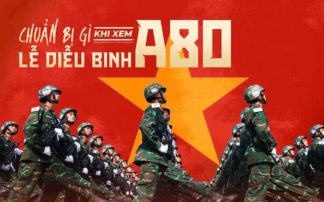 Lễ diễu binh, diễu hành nhân dịp kỷ niệm 80 năm Quốc khánh 2/9 là một sự kiện lịch sử trọng đại, không chỉ để tôn vinh quá khứ vẻ vang của dân tộc, mà còn khẳng định sức mạnh hiện tại, truyền cảm hứng cho thế hệ trẻ trong công cuộc xây dựng đất nước. Nếu bạn đang háo hức tham dự Lễ Diễu Binh A80, hãy bỏ túi ngay cẩm nang dưới đây để có một trải nghiệm trọn vẹn, ý nghĩa và đáng nhớ.
