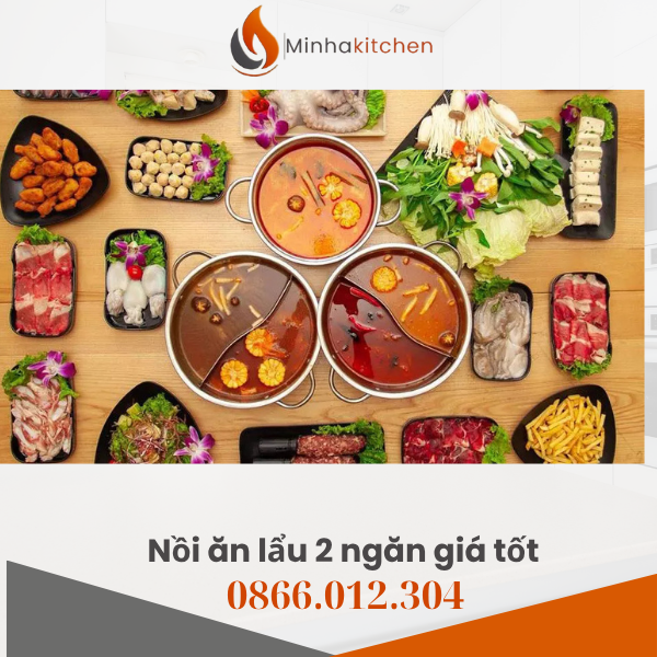 Bạn đang tìm nồi lẩu inox hotpot 2 ngăn chất lượng cao, phù hợp cho nhà hàng, quán lẩu hay dùng trong gia đình? Tại Đồng Nai, Minhakitchen hiện đang phân phối nồi lẩu inox hotpot 2 ngăn cao cấp với giá chỉ từ 250.000 VNĐ, hỗ trợ ship toàn quốc, ưu đãi đặc biệt cho đơn hàng số lượng lớn.
