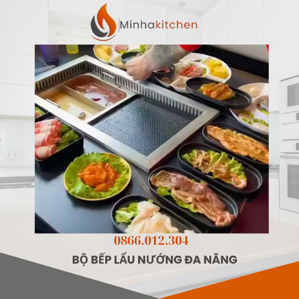 Trong thời đại kinh doanh ẩm thực cạnh tranh khốc liệt, các nhà hàng luôn tìm kiếm những giải pháp thông minh để nâng cao trải nghiệm thực khách, đồng thời tiết kiệm chi phí và không gian. Một trong những thiết bị đang “làm mưa làm gió” hiện nay chính là bếp lẩu nướng đa năng 2 trong 1 – một sản phẩm tích hợp vừa nướng, vừa ăn lẩu ngay tại bàn. Vậy bếp lẩu nướng 2 trong 1 mang lại lợi ích gì cho mô hình nhà hàng? Cùng Minhakitchen khám phá 5 lợi ích vượt trội ngay sau đây