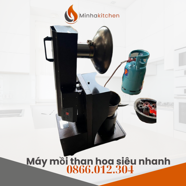 Trong ngành ẩm thực, đặc biệt là tại các nhà hàng BBQ, quán nướng than hoa hay tiệc nướng tại gia, việc chuẩn bị than hồng luôn là khâu quan trọng. Nếu sử dụng cách mồi than thủ công, bạn sẽ phải mất nhiều thời gian, công sức và còn tạo ra nhiều khói bụi. Giải pháp tối ưu hiện nay chính là Máy Đốt than hoa siêu nhanh – thiết bị hiện đại giúp than cháy nhanh, đều và sạch hơn.