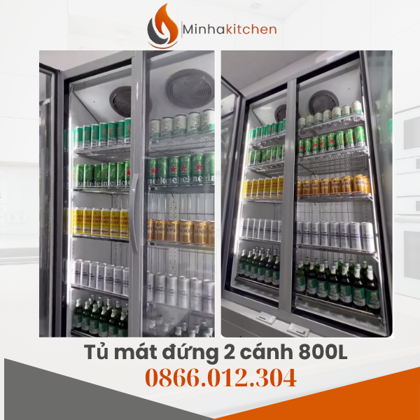 Trong kinh doanh ẩm thực, siêu thị hay cửa hàng tiện lợi, việc bảo quản thực phẩm tươi ngon, trưng bày đẹp mắt luôn là yếu tố quyết định thu hút khách hàng. Tủ mát đứng 2 cánh 800L là một trong những dòng tủ mát dung tích lớn được nhiều nhà hàng, cửa hàng thực phẩm và gia đình kinh doanh lựa chọn. Tại Minhakitchen, sản phẩm tủ mát đứng 2 cánh 800L hiện có giá 27.900.000 VNĐ. Để nhận được mức giá ưu đãi hơn, vui lòng liên hệ Hotline: 0866.012.304 để được tư vấn trực tiếp.