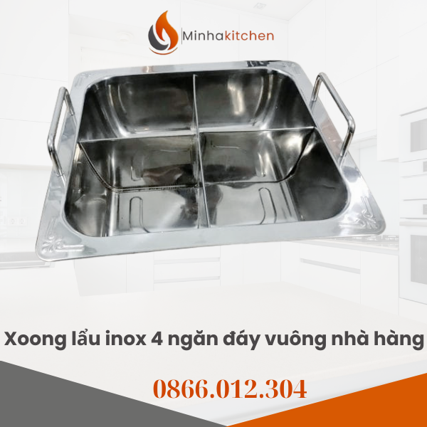 Bạn đang tìm xoong lẩu inox Hadilao 4 ngăn chính hãng – loại nồi “quốc dân” trong các nhà hàng lẩu cao cấp như Hadilao, Kichi Kichi hay Lẩu Wang? Tại Hưng Yên, Minhakitchen hiện đang phân phối xoong lẩu inox Hadilao 4 ngăn cao cấp với giá chỉ 750.000 VNĐ, cam kết hàng chính hãng – inox dày 1 ly – ship toàn quốc.