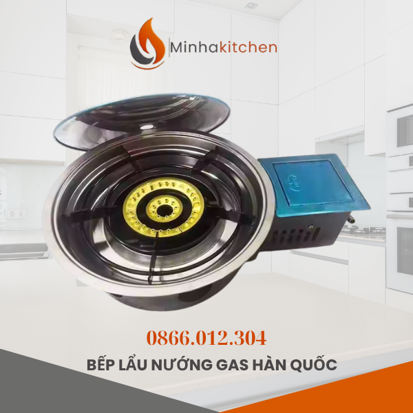 . Giới thiệu sản phẩm bếp lẩu gas âm bàn Hàn Quốc Nếu bạn đang tìm kiếm một giải pháp nấu ăn tiện lợi, sang trọng và tiết kiệm chi phí cho nhà hàng lẩu nướng của mình, thì bếp lẩu gas âm bàn Hàn Quốc chính là lựa chọn hoàn hảo. Đây là dòng bếp nướng – bếp lẩu kết hợp, được thiết kế âm bàn gọn gàng, phù hợp với mọi mô hình quán ăn, nhà hàng Hàn Quốc, quán BBQ hoặc gia đình yêu thích tiệc nướng tại bàn. Sản phẩm hiện được Minhakitchen phân phối chính hãng trên toàn quốc, với giá thành cạnh tranh – bảo hành dài hạn – hỗ trợ kỹ thuật tận nơi.
