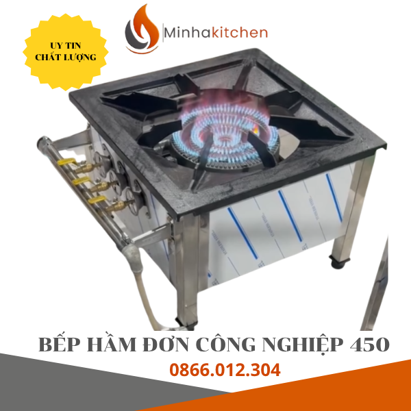 Trong các khu bếp công nghiệp, bếp nhà hàng, khách sạn hay các bếp ăn tập thể, việc xử lý các món ninh, hầm, nấu canh với khối lượng lớn luôn đòi hỏi một thiết bị chuyên dụng mạnh mẽ. Những dòng bếp gas thông thường không thể đáp ứng được tải trọng của các loại nồi ninh cỡ lớn, đồng thời hiệu suất nhiệt thấp sẽ làm tiêu tốn rất nhiều thời gian và chi phí vận hành. Nếu bạn đang tìm kiếm một giải pháp đun nấu mạnh mẽ, bền bỉ nhưng lại có thiết kế nhỏ gọn để tối ưu hóa không gian, dịch vụ của chúng tôi – đơn vị chuyên bán bếp hầm đơn công nghiệp 450 chất lượng, uy tín – chính là câu trả lời hoàn hảo dành cho bạn.