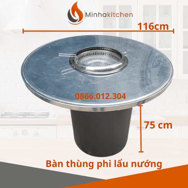 Văn hóa nướng đường phố (street food K-BBQ) chuẩn phong cách Seoul đang là mô hình kinh doanh F&B thu hút lượng lớn thực khách trẻ tại Việt Nam. Để tạo nên một không gian đậm chất cá tính, bụi bặm nhưng vẫn giữ được sự hiện đại, sang trọng, việc trang bị hệ thống bàn ghế phù hợp là ưu tiên hàng đầu. Nếu bạn đang tìm địa chỉ mua bàn nướng thùng phi Hàn Quốc tại Hà Nội, Minhakitchen chính là đơn vị chuyên cung cấp bàn nướng thùng phi uy tín, mang đến giải pháp trọn gói cho các quán nướng than hoa Hàn Quốc với mức giá tối ưu nhất.