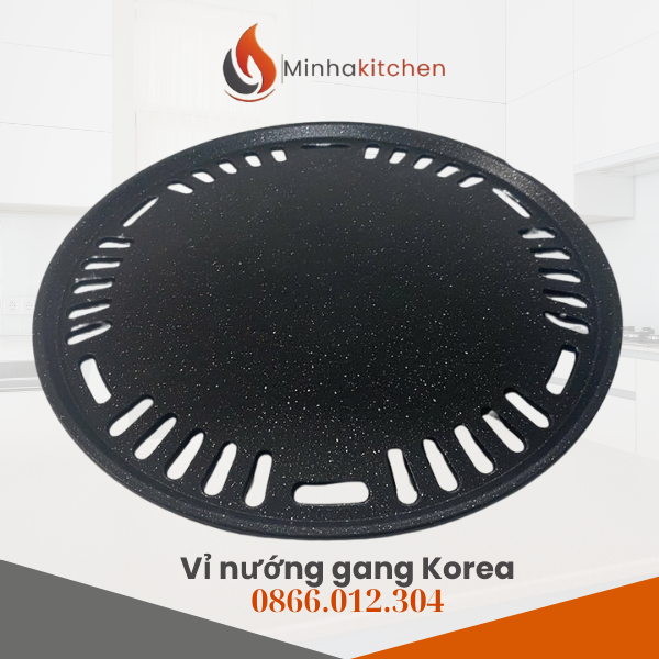 Bạn đang tìm mua vỉ nướng gang Gogi chính hãng – loại vỉ nướng đang được các nhà hàng BBQ, Gogi House, Manwah, Buk Buk sử dụng phổ biến? Minhakitchen cung cấp vỉ nướng gang chống dính Hàn Quốc giá sỉ – lẻ, chất lượng cao, độ bền vượt trội, và giao hàng toàn quốc.