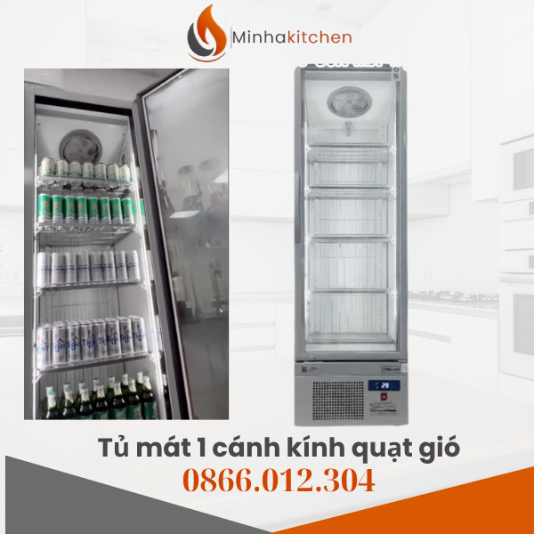 Trong các mô hình kinh doanh hiện nay như nhà hàng, quán ăn, cửa hàng tiện lợi hay quán cà phê, việc sở hữu một chiếc tủ làm mát đồ uống, thực phẩm 1 cánh không chỉ giúp bảo quản thực phẩm hiệu quả mà còn tăng tính chuyên nghiệp cho không gian. Với thiết kế hiện đại, dung tích 400 lít, tủ mát 1 cánh kính quạt gió tại Minhakitchen đang được nhiều khách hàng lựa chọn bởi hiệu suất làm lạnh nhanh, tiết kiệm điện và giá bán hợp lý.