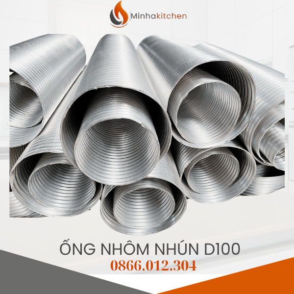 Ống nhôm nhún D100 (phi 100mm) là dòng ống gió mềm bán cứng được sử dụng rộng rãi trong các hệ thống thông gió – hút mùi – dẫn khí nóng – ống xả bếp nướng, nhờ khả năng uốn cong linh hoạt, dễ lắp đặt và độ bền cao. Đây là sản phẩm không thể thiếu cho nhà hàng BBQ, căn hộ gia đình, xưởng sản xuất, văn phòng và hệ thống HVAC hiện đại.