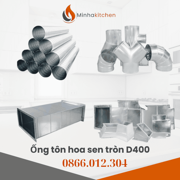Cần lắp đặt ống tôn hút khói, mua ống tôn hút mùi chất lượng? Minhakitchen chuyên cung cấp ống tôn tròn D100-D400, ống tôn vuông và hộp giảm âm chống ồn hiệu quả. Tôn hoa mạ kẽm dày 0.6mm giá tốt tại xưởng. Xem ngay!