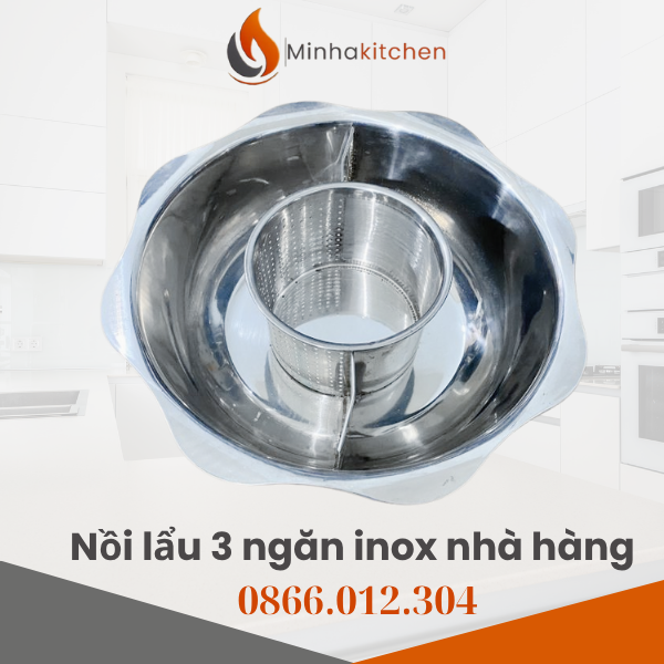 Bạn đang tìm kiếm nồi lẩu 3 ngăn inox nhà hàng để tối ưu chi phí, tăng trải nghiệm khách hàng và nâng cao sự chuyên nghiệp cho không gian quán lẩu? 👉 Đây chính là lựa chọn hoàn hảo mà nhiều chủ nhà hàng, quán ăn đang tin dùng. Trong bài viết này, Minhakitchen sẽ chia sẻ chi tiết về ưu điểm – thông số kỹ thuật – lợi ích khi sử dụng nồi lẩu inox 3 ngăn để bạn dễ dàng chọn lựa sản phẩm phù hợp.