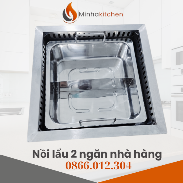 Trong kinh doanh ẩm thực, đặc biệt là nhà hàng, quán lẩu chuyên nghiệp, việc chọn đúng dụng cụ nấu nướng là yếu tố vô cùng quan trọng. Một sản phẩm đang được ưa chuộng nhất hiện nay chính là xoong lẩu inox 2 ngăn đáy vuông bếp từ. Mihakitchen tự hào là đơn vị chuyên cung cấp xoong lẩu inox 2 ngăn đáy vuông nói riêng và các loại nồi lẩu inox nhà hàng nói chung với số lượng lớn, đảm bảo hàng nhập khẩu – chất lượng cao – giá cạnh tranh.