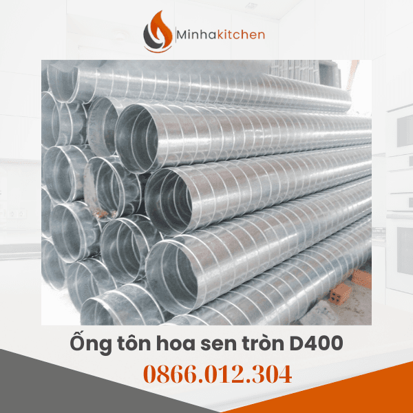 Cần lắp đặt ống tôn hút khói, mua ống tôn mạ kẽm hút mùi giá tốt? Minhakitchen cung cấp ống tôn hoa D100-D400 dày 0.6mm chuẩn chất lượng, giá tính theo mét cực ưu đãi. Gọi ngay!
