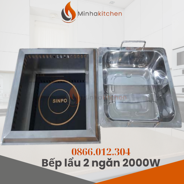 Ngày càng nhiều nhà hàng lẩu hiện đại chuyển sang sử dụng bếp lẩu vuông 2 ngăn âm bàn, bởi thiết kế gọn gàng, sang trọng, tiết kiệm diện tích, lại tăng trải nghiệm ăn uống cho khách hàng. Nếu bạn đang tìm hiểu giá bán combo bếp lẩu vuông 2 ngăn ăn lẩu âm bàn mới nhất năm 2025, bài viết này sẽ giúp bạn nắm rõ cấu tạo, ưu điểm và lựa chọn công suất phù hợp cho từng loại nhà hàng.