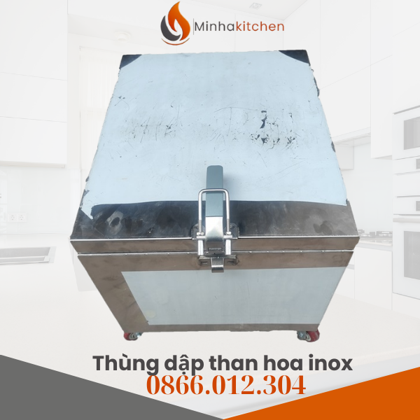 Thùng dập than hoa là phụ kiện giúp than còn thừa tắt lửa, giúp tiết kiệm than khi số lượng than nhóm còn thừa.