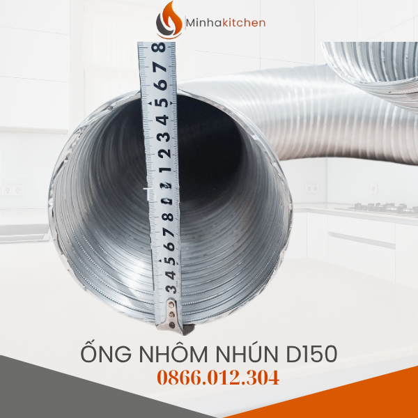 Ống nhôm nhún D150 là loại ống gió mềm đàn hồi, được sản xuất từ nhôm cán mỏng cao cấp, thiết kế gấp nếp (nhún) dạng xoắn, giúp ống: Kéo giãn – thu gọn linh hoạt Uốn cong theo nhiều hướng mà không cần co nối Dễ lắp đặt trong không gian hẹp, trần thấp