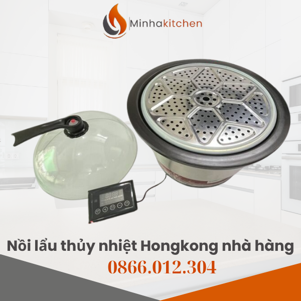 Minhakitchen hân hạnh giới thiệu tới quý khách hàng mẫu nồi lẩu thủy nhiệt Hongkong nhà hàng đang được ưa chuộng nhất hiện nay. Với công nghệ hấp hơi nước hiện đại, sản phẩm không chỉ mang lại món ăn ngon miệng mà còn giữ trọn dưỡng chất và hương vị nguyên bản của thực phẩm.