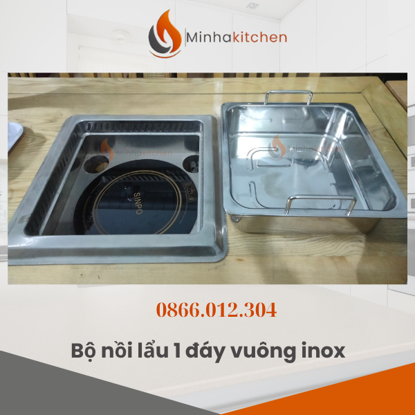 Với sự phát triển mạnh mẽ của các mô hình quán lẩu – buffet, việc lựa chọn thiết bị bếp và nồi lẩu phù hợp không chỉ giúp tối ưu chi phí đầu tư mà còn nâng cao trải nghiệm thực khách. Một trong những lựa chọn thông minh được nhiều chủ quán tin dùng hiện nay là combo nồi lẩu inox 1 đáy vuông và bếp từ đơn âm bàn. Tại Minhakitchen.com, chúng tôi mang đến giải pháp trọn gói này với mức giá hợp lý, thiết kế chuyên dụng cho nhà hàng, dễ sử dụng – dễ vệ sinh, đảm bảo bền đẹp trong môi trường sử dụng cường độ cao.