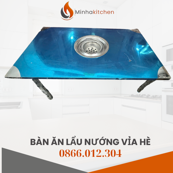 Bàn ăn lẩu nướng vỉa hè inox gấp gọn tiện dụng là dòng sản phẩm được ưa chuộng trong các nhà hàng lẩu nướng vỉa hè, quán nướng Hàn Quốc, quán nhậu bình dân hoặc hộ gia đình yêu thích tiệc nướng ngoài trời.
