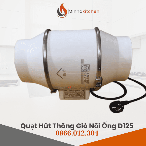 Quạt Thông Gió Nối Ống Phi 125- Quạt Hút Nối Ống D125