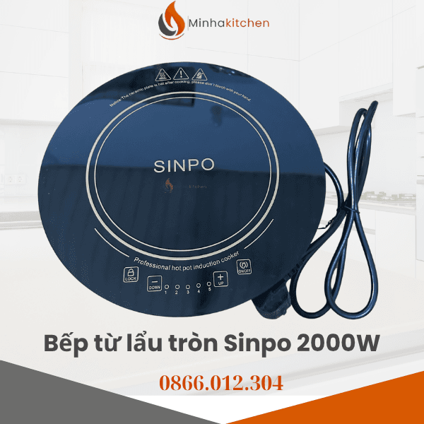 Bếp Từ SinPo Tròn 2000W- Nơi bán Bếp từ lẩu Sinpo 2000W giá tốt