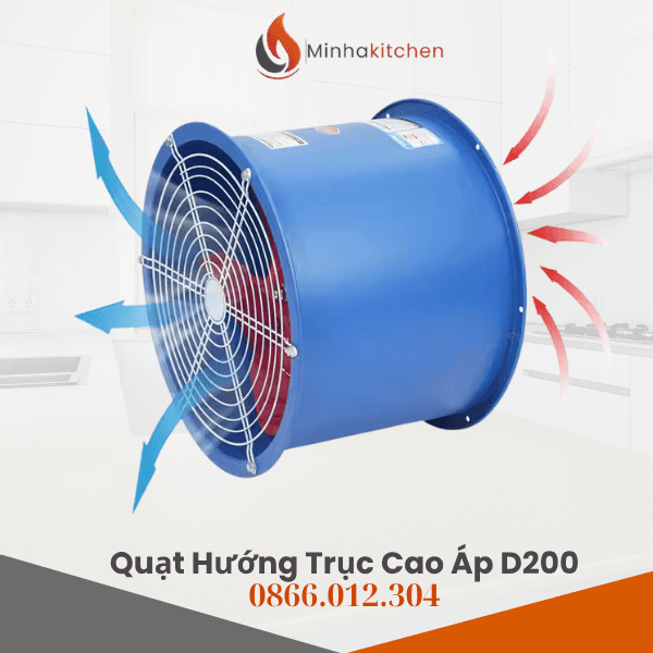 Quạt Hướng Trục Cao Áp Phi 200 - Quạt Đồng Trục D200