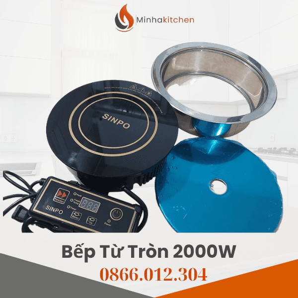 Bếp ăn lẩu tròn đặt âm bàn nhà hàng- Cung cấp Bếp ăn lẩu tròn đặt âm bàn nhà hàng