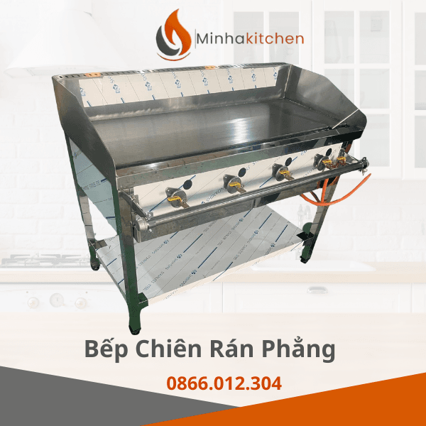 Bếp chiên rán phẳng 1200, bếp rán phẳng dùng gas, Bếp chiên rán công nghiệp