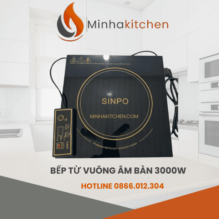 Bếp Từ Vuông Âm Bàn 3000W Sinpo