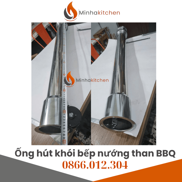 Ống Hút Khói Bếp Nướng Than BBQ Màu Inox Uy Tín