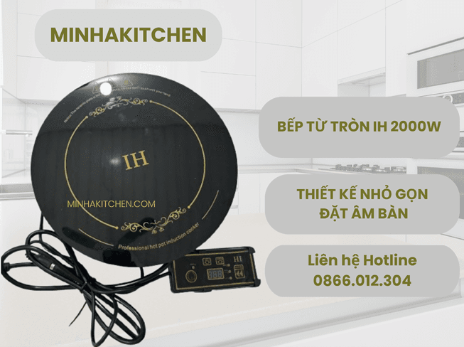 Bếp từ âm bàn tròn IH 2000W