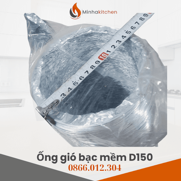Ống Gió Bạc Mềm Chịu Nhiệt D150 - Óng Nhôm Nhún Mềm D150 Giá Tốt Chất Lượng