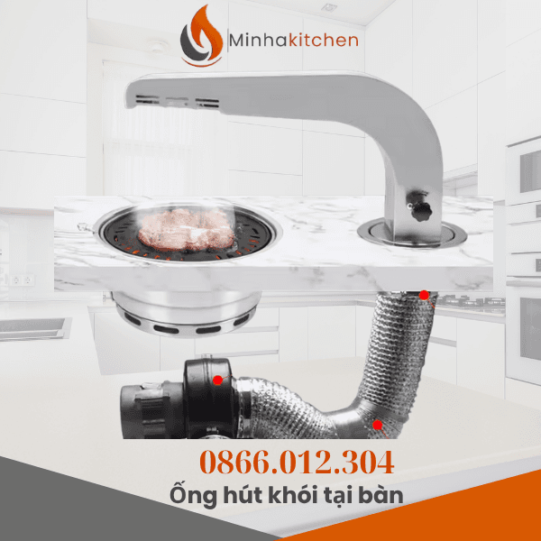 Ống Hút Khói Cong- Ống hút khói tại bàn