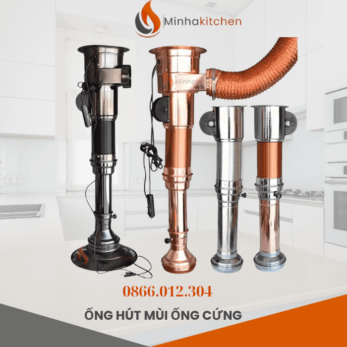Ống hút khói bếp nướng loại cứng - Ống hút mùi bếp nương than hoa dương bàn