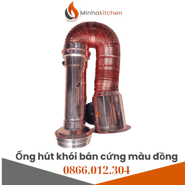 ỐNG HÚT KHÓI BÁN CỨNG BẾP NƯỚNG BBQ MÀU ĐỒNG