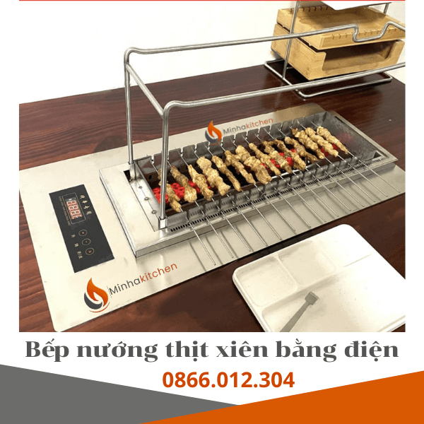 Bếp Nướng Thịt Xiên Bằng Điện Tự Động Cho Nhà Hàng, Quán Ăn