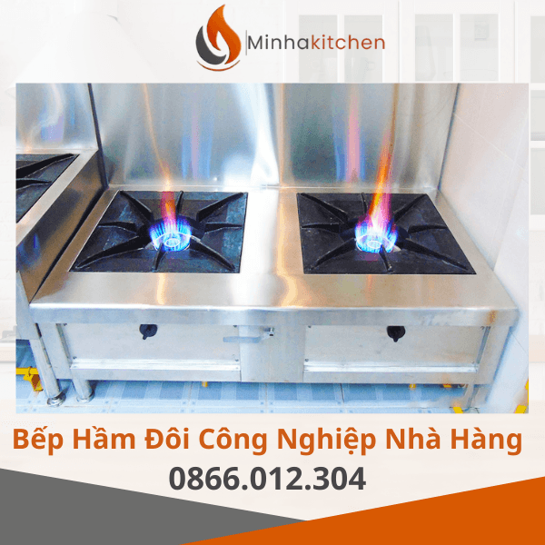 Bếp Hầm Đôi Công Nghiệp Chuyên Dụng Nhà Hàng