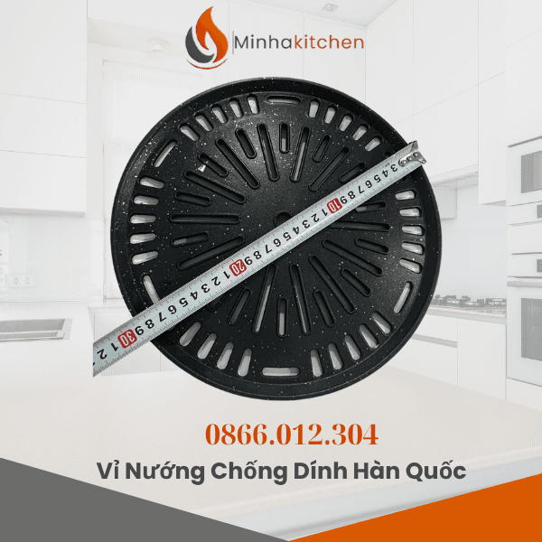 VỈ NƯỚNG GANG CHỐNG DÍNH HÀN QUỐC- Đĩa Gang Chống Dính Bếp Nướng Than Hoa