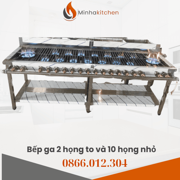 Bếp hầm 2 họng to 10 họng nhỏ nhà hàng, khách sạn chất lượng