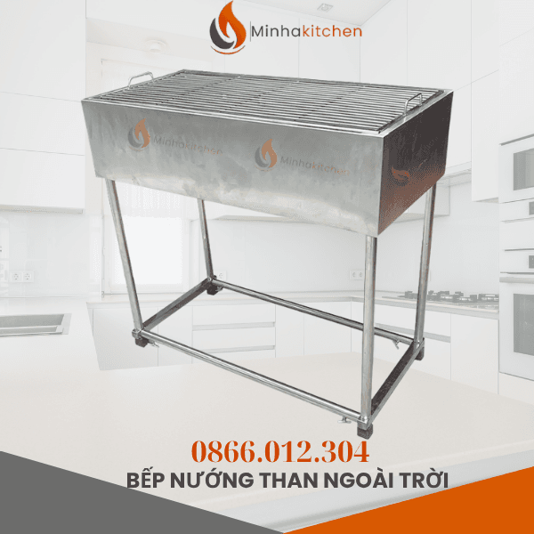 Bếp Nướng Than Hoa Ngoài Trời Inox