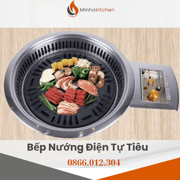 Bếp Nướng Điện Tự Tiêu Không Khói Âm Bàn Nhà Hàng Nướng- Bếp nướng tiêu khói,mùi âm bàn nhà hàng
