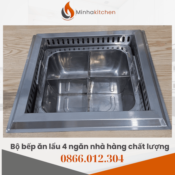Bếp Lẩu Nhà Hàng 4 Ngăn – Bếp Lẩu 4 Vị Chuyên Nghiệp