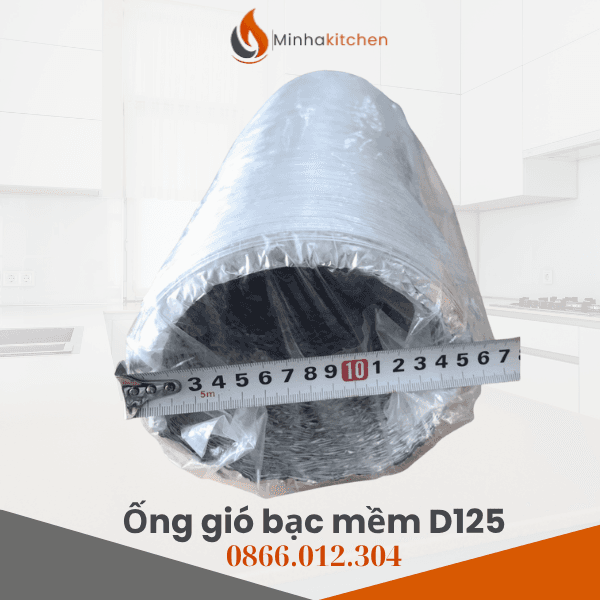 Ống Gió Bạc Mềm Chịu Nhiệt D125- Ống Gió Bạc D125
