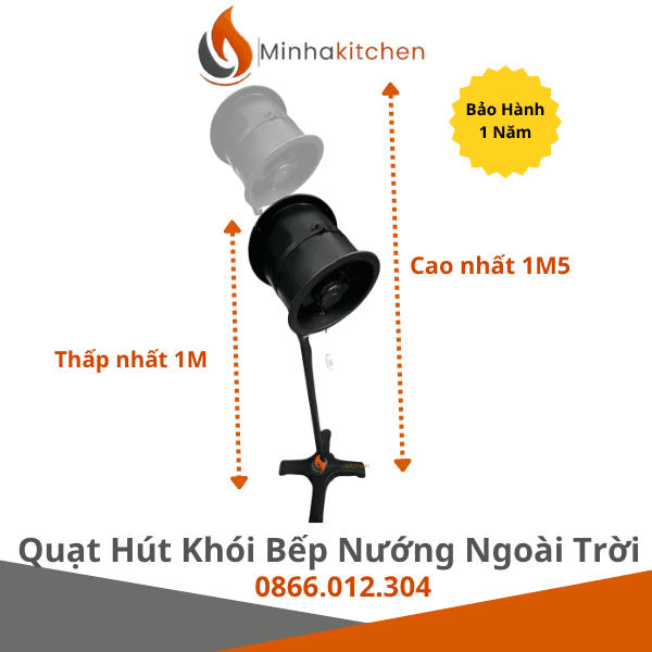 Quạt hút khói bếp nướng ngoài trời di động