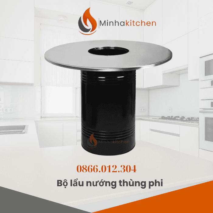 Bộ bàn lẩu nướng thùng phi chất lượng- Giá bán Bộ bàn lẩu nướng thùng phi chất lượng